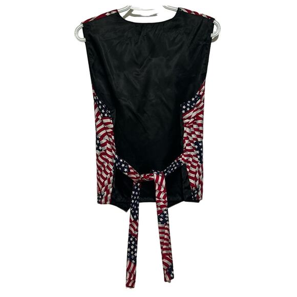 Unknown Brand Men's Patriotic Vest Ties in Back Size M - Picture 3 of 4